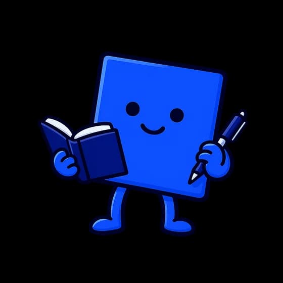 A marble holding a book and a pen, ready to learn